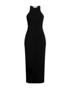 Off-white Woman Midi Dress Black Size 8 Organic Cotton, Elastane