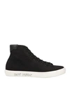 Saint Laurent Man Sneakers Black Size 7 Textile Fibers, Soft Leather