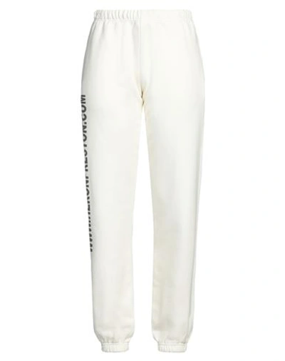 Heron Preston Woman Pants Cream Size L Cotton In White