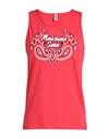 Moschino Woman Cover-up Coral Size L Cotton, Elastane In Red