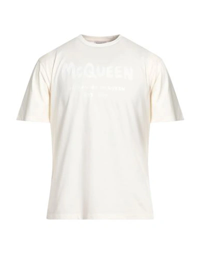 Alexander Mcqueen Woman T-shirt Ivory Size 6 Cotton In White