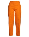 Maison Laviniaturra Woman Pants Orange Size 6 Cotton