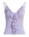 Roberto Cavalli Ruffle-detailed Vest Top In Purple