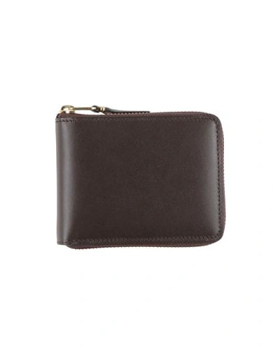 Comme Des Garçons Woman Wallet Dark Brown Size - Bovine Leather