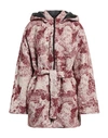 Kimo No-rain Woman Jacket Burgundy Size M Cotton, Hemp, Acrylic, Polyamide, Virgin Wool In Red