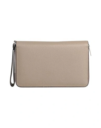 Valextra Woman Handbag Khaki Size - Bull Skin In Beige