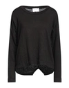 Daniele Fiesoli Woman T-shirt Black Size 4 Linen, Elastane
