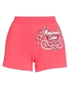 MOSCHINO MOSCHINO WOMAN BEACH SHORTS AND PANTS CORAL SIZE M COTTON, ELASTANE