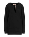 N°21 Woman Sweatshirt Black Size S Cotton, Elastane