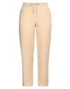 Fabiana Filippi Woman Pants Sand Size 10 Viscose, Linen, Polyester, Elastane, Ecobrass In Beige