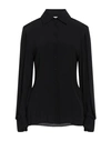 Erika Cavallini Woman Shirt Black Size 6 Acetate, Silk