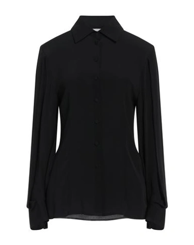 Erika Cavallini Woman Shirt Black Size 4 Acetate, Silk