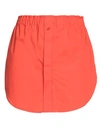 Solotre Woman Mini Skirt Tomato Red Size 8 Cotton In Tomato Red