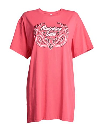 Moschino Woman Cover-up Coral Size L Cotton, Elastane In Red