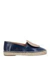 Paloma Barceló Woman Espadrilles Blue Size 7 Soft Leather In Blue