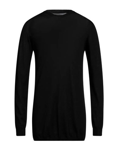 Rick Owens Man Sweater Black Size Xl Virgin Wool In Black