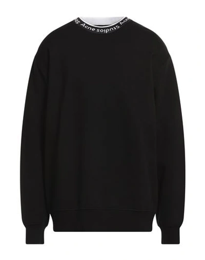 Acne Studios Man Sweatshirt Black Size M Viscose, Cotton