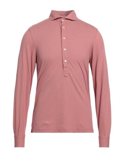 Gran Sasso Man Polo Shirt Pastel Pink Size 38 Cotton