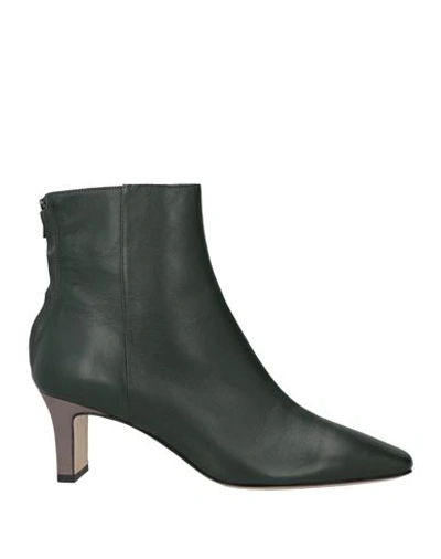 Fabio Rusconi Woman Ankle Boots Dark Green Size 12.5 Soft Leather