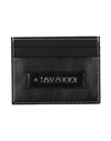 ROBERTO CAVALLI ROBERTO CAVALLI MAN DOCUMENT HOLDER BLACK SIZE - BOVINE LEATHER, POLYESTER