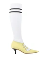 Marni Woman Knee Boots Light Yellow Size 7 Textile Fibers