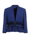 Hanita Woman Blazer Blue Size 12 Polyester, Elastane