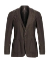 Reyer Man Suit Jacket Dark Brown Size 48 Wool
