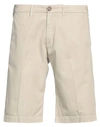 40weft Man Shorts & Bermuda Shorts Beige Size 28 Cotton, Linen, Lycra