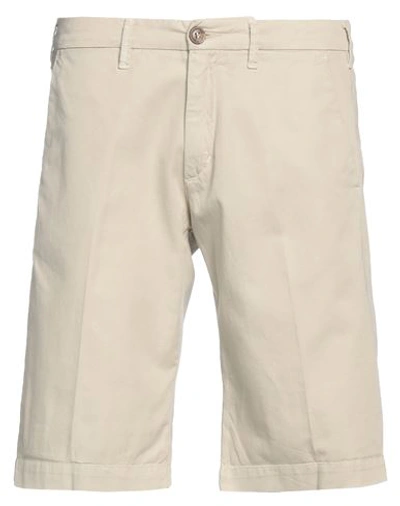 40weft Man Shorts & Bermuda Shorts Beige Size 28 Cotton, Linen, Lycra
