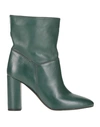 Mychalom Woman Ankle Boots Dark Green Size 11 Soft Leather
