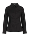 Take-two Woman Shirt Black Size L Cotton, Elastane