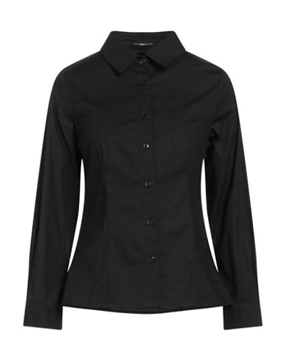 Take-two Woman Shirt Black Size L Cotton, Elastane