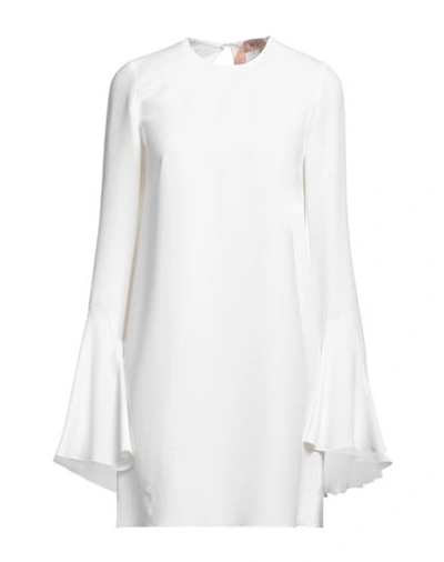 N°21 Woman Mini Dress White Size 2 Acetate, Viscose