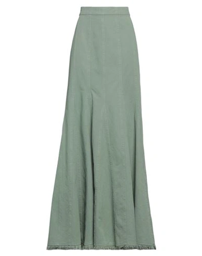 Max Mara Woman Denim Skirt Military Green Size 6 Cotton