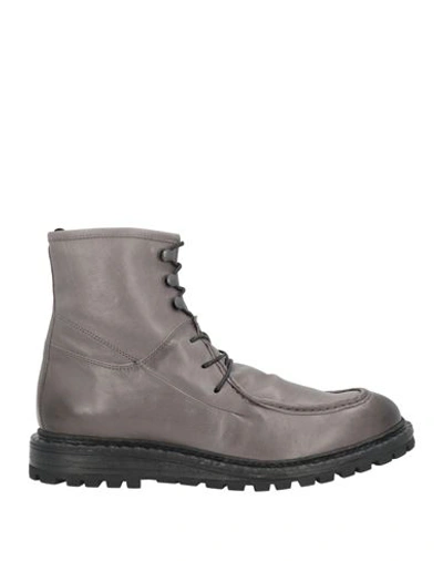 Boemos Man Ankle Boots Lead Size 13 Soft Leather In Grey