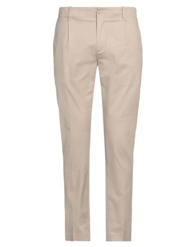 Daniele Alessandrini Man Pants Beige Size 32 Cotton, Elastane In Neutral