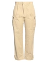 Etro Woman Pants Beige Size 12 Cotton, Elastane