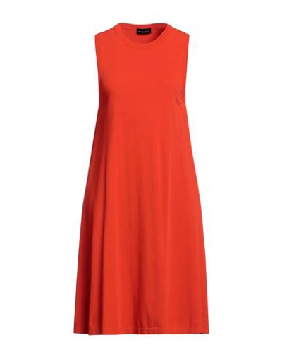 Roberto Collina Woman Mini Dress Orange Size L Viscose, Polyester