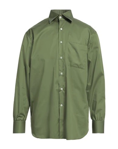 Woera Man Shirt Military Green Size 3 Cotton