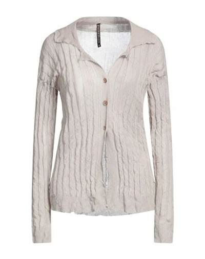 Manila Grace Woman Cardigan Dove Grey Size Xs Cotton, Metallic Fiber In Neutral