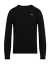 Lacoste Man Sweater Black Size 6 Wool, Polyamide, Recycled Wool In Black