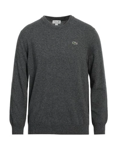 Lacoste Man Sweater Grey Size 3 Wool, Polyamide In Grey