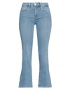 Frame Woman Jeans Blue Size 25 Cotton, Rayon, Elasterell-p, Elastane In Blue