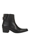Steve Madden Woman Ankle Boots Black Size 6 Soft Leather In Black