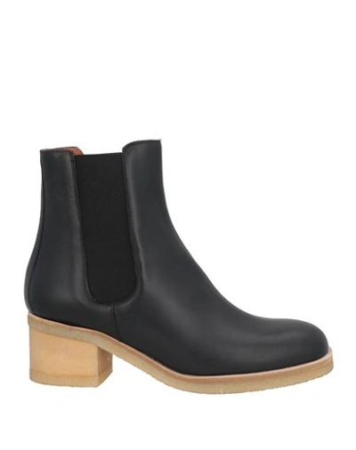 Michel Vivien Woman Ankle Boots Black Size 7 Soft Leather