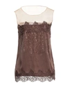 Frase Francesca Severi Woman Top Brown Size 6 Polyester In Brown