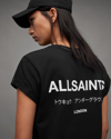 Allsaints Anna Underground Logo Crew Neck T-shirt In Black
