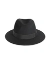 Borsalino Woman Hat Midnight Blue Size 7 ⅛ Wool In Black