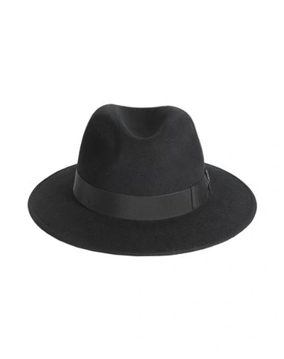 Borsalino Woman Hat Midnight Blue Size 7 ⅛ Wool In Black