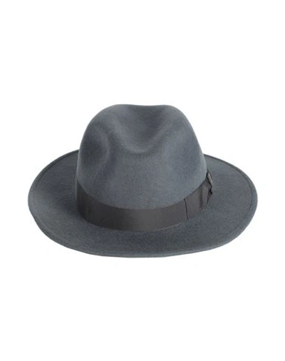 Borsalino Hat Steel Grey Size 7 ⅛ Wool In Grey